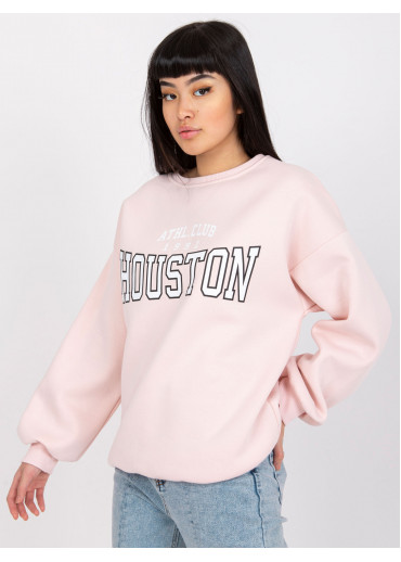 Púdrovo ružová basic mikina