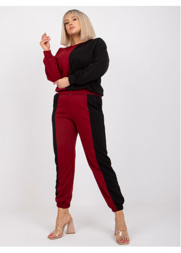 Bordovo červená tepláková súprava