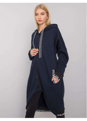 Modrá asymetrická mikina