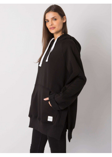 Čierna mikina s kapucňou