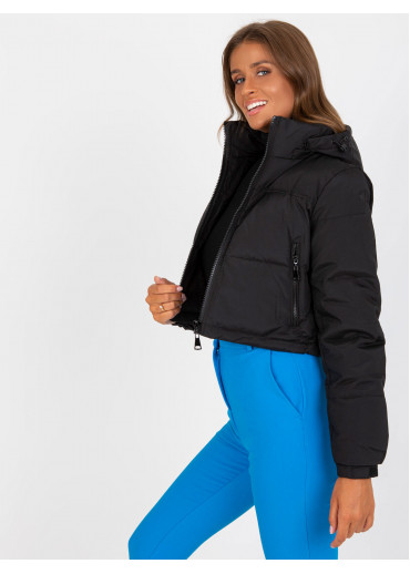 Čierna krátka bunda