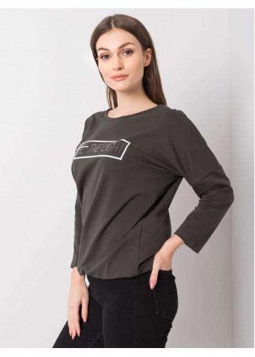 Khaki zelené tričko s potlačou