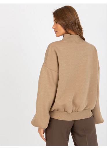 Béžovo hnedá mikina s potlačou