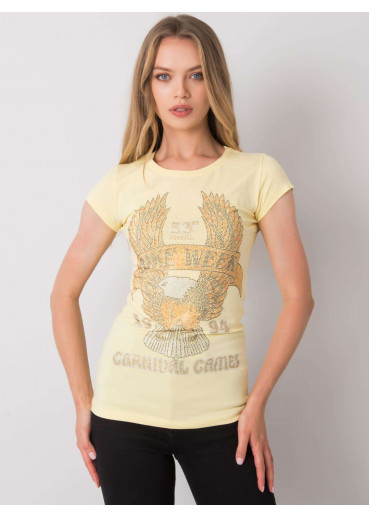 Vanilkovo žlté bavlnené tričko