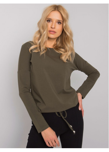 Khaki zelené tričko s dlhým rukávom