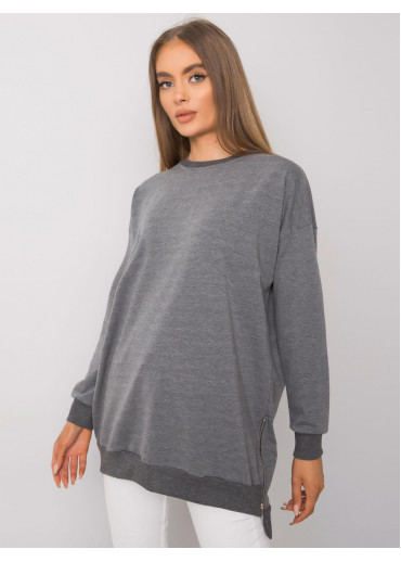 Tmavosivá mikinová tunika