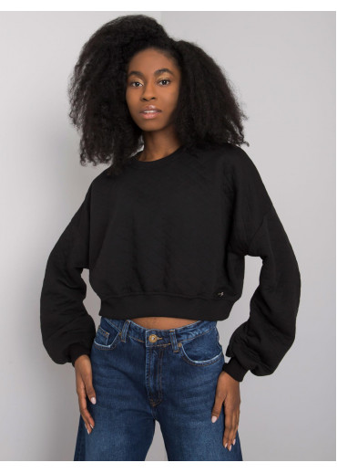 Čierna crop top mikina