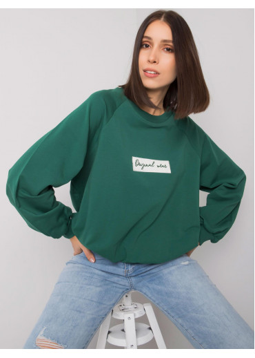 Tmavozelená basic mikina