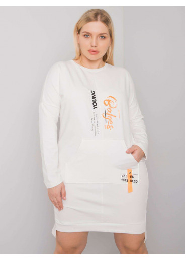 Smotanovo biela tunika s potlačou