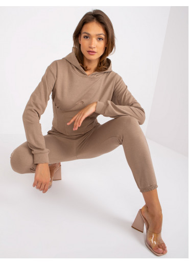 Béžovo hnedá tepláková súprava