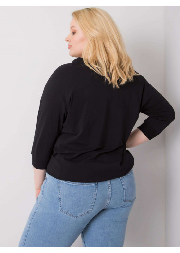 Čierne tričko s 3/4 rukávom