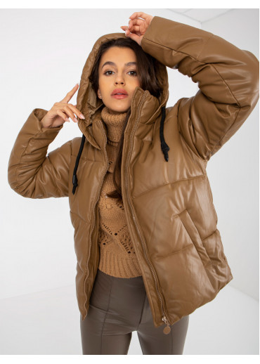 Hnedá krátka bunda