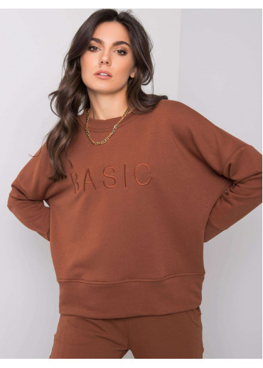 Hnedá bavlnená mikina