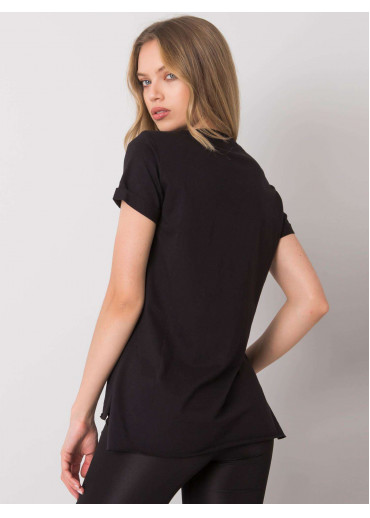 Čierne basic tričko s potlačou