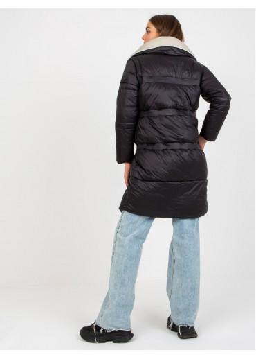 Čierna prešívaná bunda