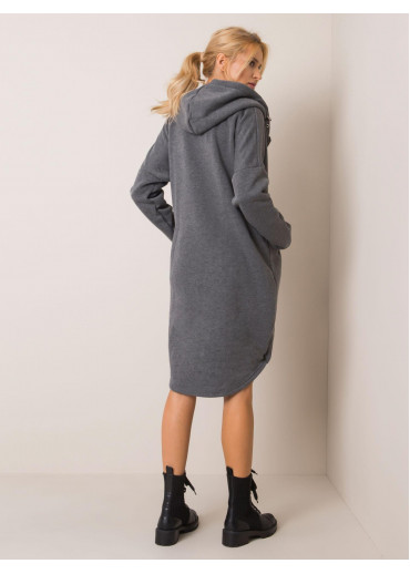 Tmavosivá predĺžená mikina