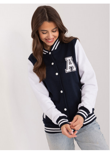 Tmavomodrá baseballová mikina