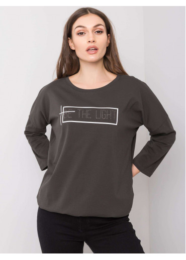 Khaki zelené tričko s potlačou