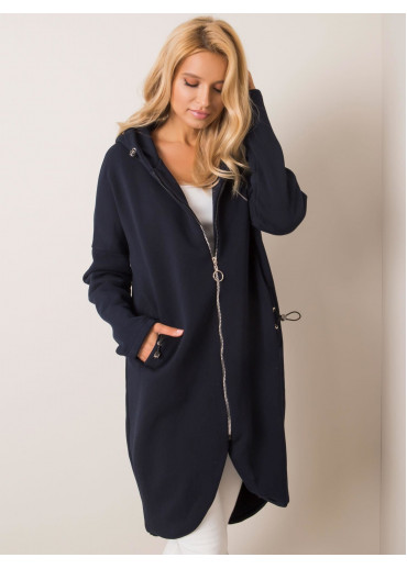 Tmavomodrá predĺžená mikina