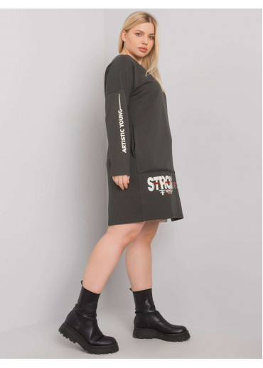 Khaki zelená mikinová tunika