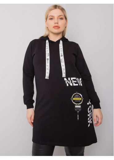 Čierna tunika s potlačou