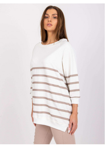 Smotanovo biela dámska mikina