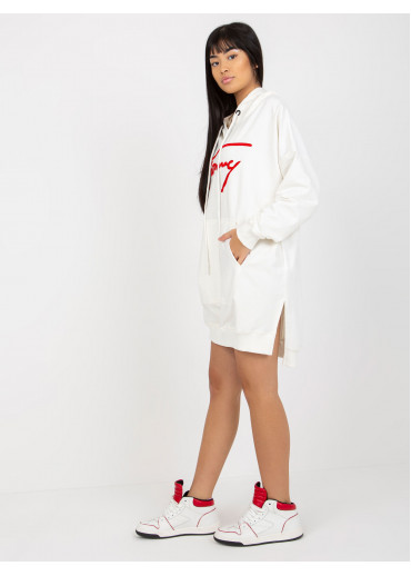 Smotanovo biela mikina s kapucňou