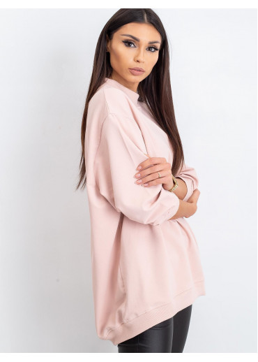 Ružová mikina so stojačikom