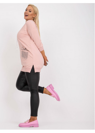 Púdrovo ružová mikina