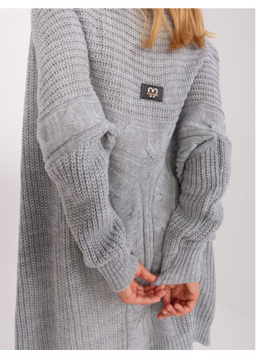 Sivý kardigán