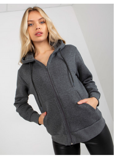 Tmavosivá basic mikina