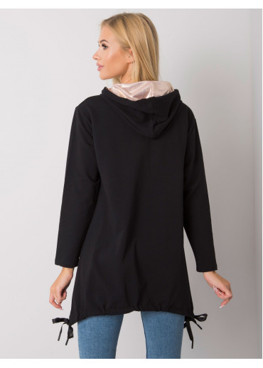 Čierna asymetrická mikina