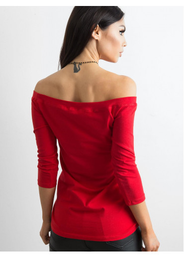 Červené bavlnené tričko