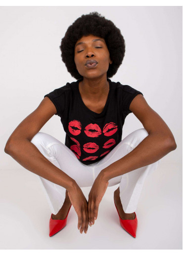 Čierne tričko Kiss