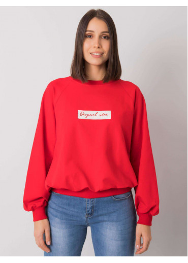 Červená basic mikina