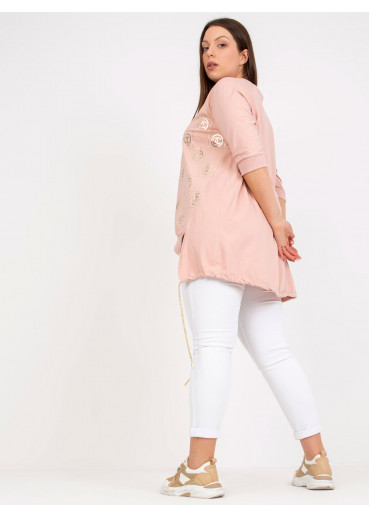 Púdrovo ružová tunika