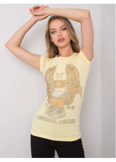 Vanilkovo žlté bavlnené tričko