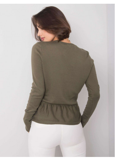 Khaki zelený pulóver