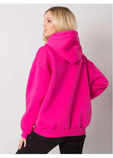 Fuchsiovo ružová mikina s kapucňou
