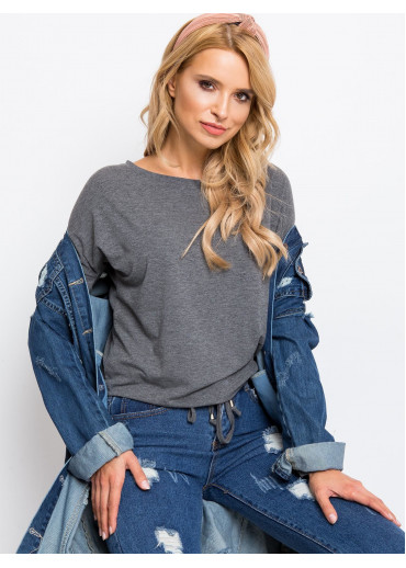 Tmavosivé tričko s dlhým rukávom