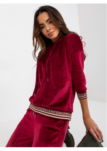 Bordovo červená tepláková súprava