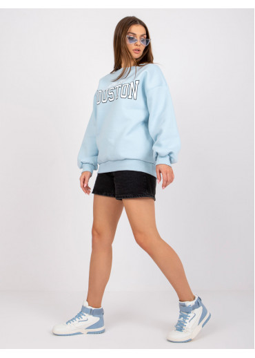 Svetlomodrá basic mikina