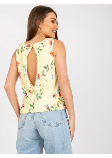 Vanilkovo žltý kvetovaný top