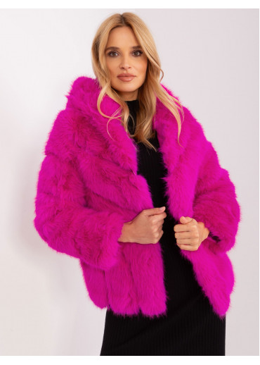 Fuchsiovo ružová kožušinová bunda
