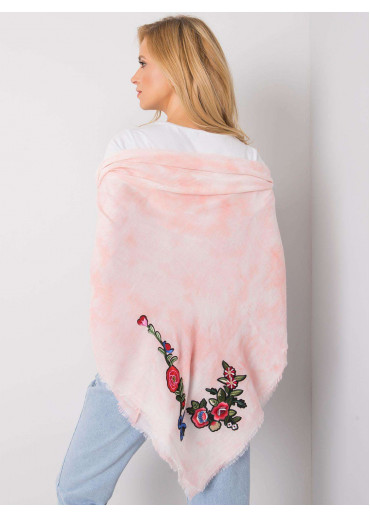 Ružová šatka s výšivkami