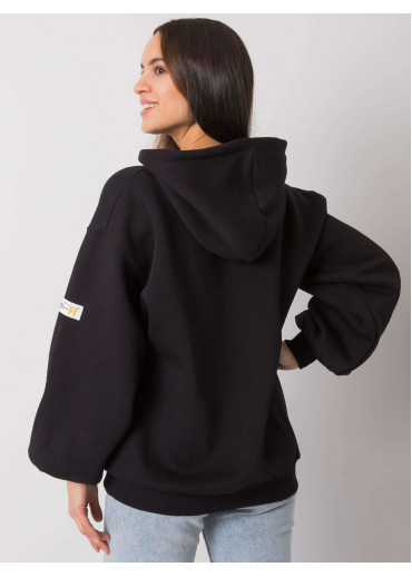 Čierna mikina s kapucňou