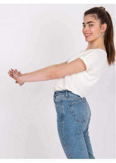 Smotanovo biele tričko s potlačou