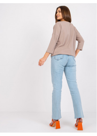 Béžovo hnedé elegantné tričko