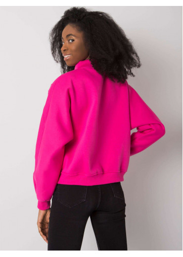 Fuchsiovo ružová dámska mikina