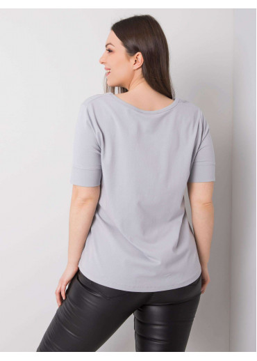 Svetlosivé bavlnené tričko over size